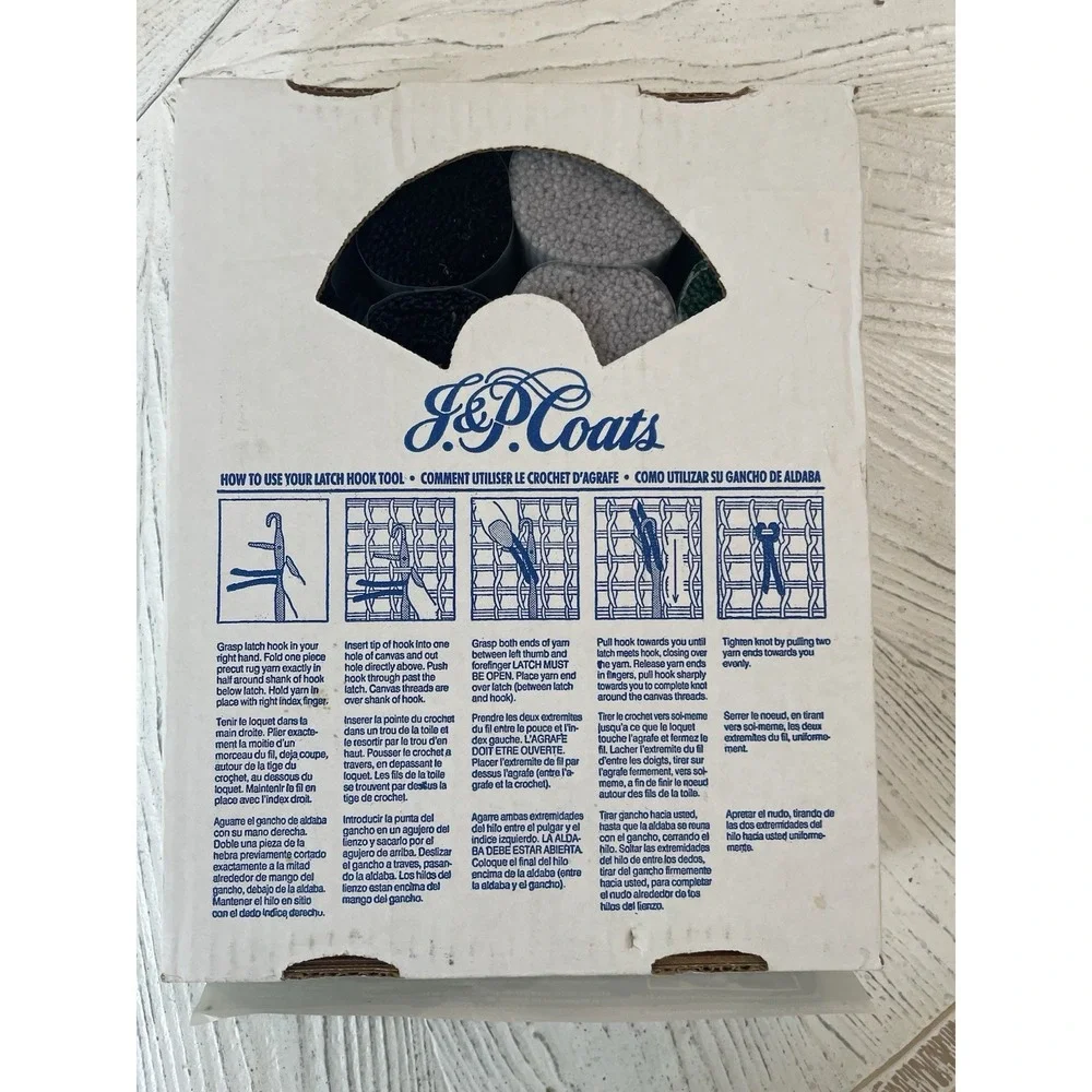 Vtg J & P Coats Latch Hook Kit - 27